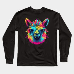 Llama Smiling Long Sleeve T-Shirt